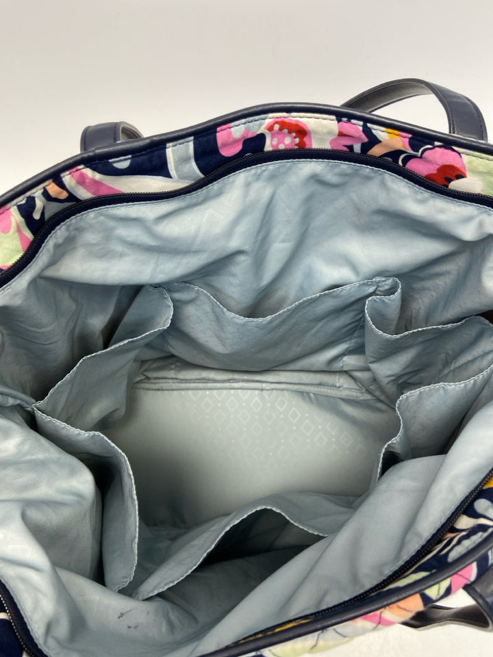 Vera Bradley Navy Pink/Multi Floral Tote Bag
