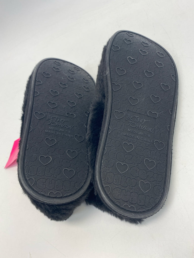 NWT Betsey Johnson  Size 7/8 Black Cat(s) Slippers