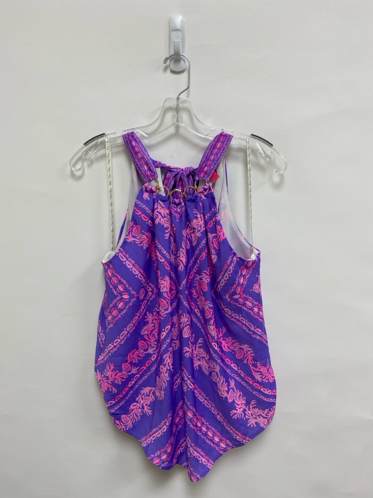 LILLY PULITZER Size S Purple Pink Halter Ladies Top