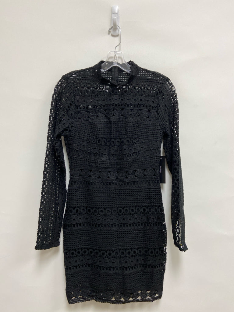 NWT LuLus Size S Black Cable Knit Crochet Ladies Dress
