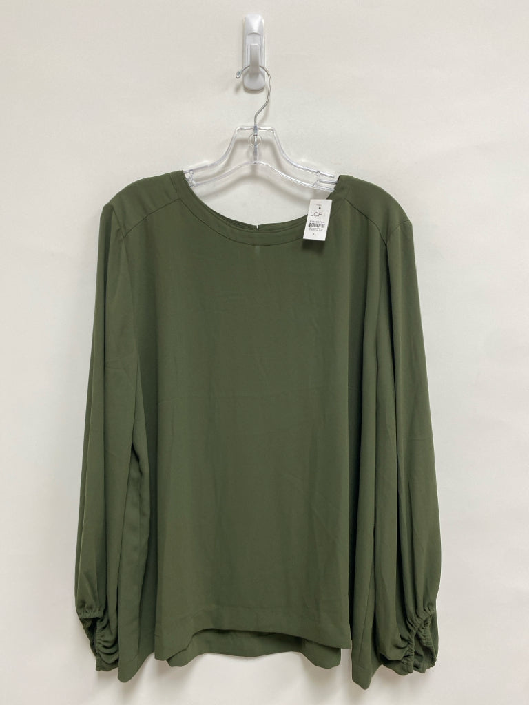 NWT LOFT Size XL Dark Olive Long Sleeve Ladies Top