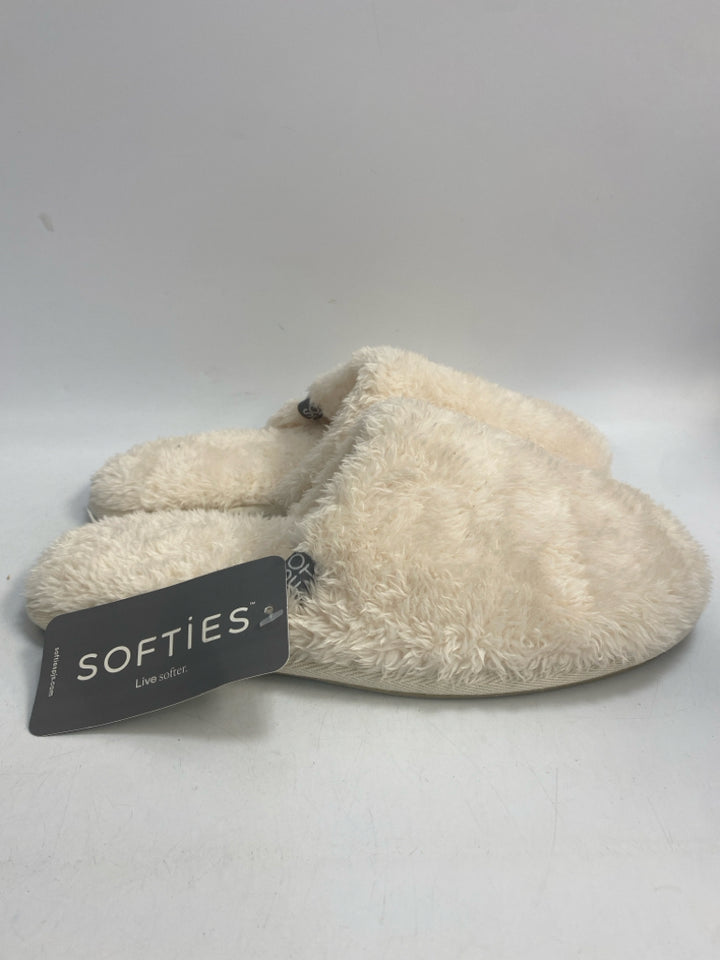 NWT Softies Size L Almond Dream Plush Slippers