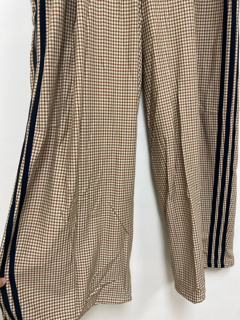 NWT Adidas Size S Beige Orange/Green Wide Leg Ladies Pants