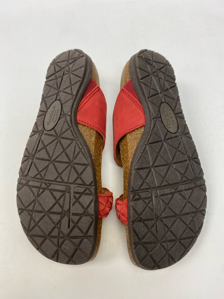NWOT Earth Origins  Size 6.5 Red Braided Sandals
