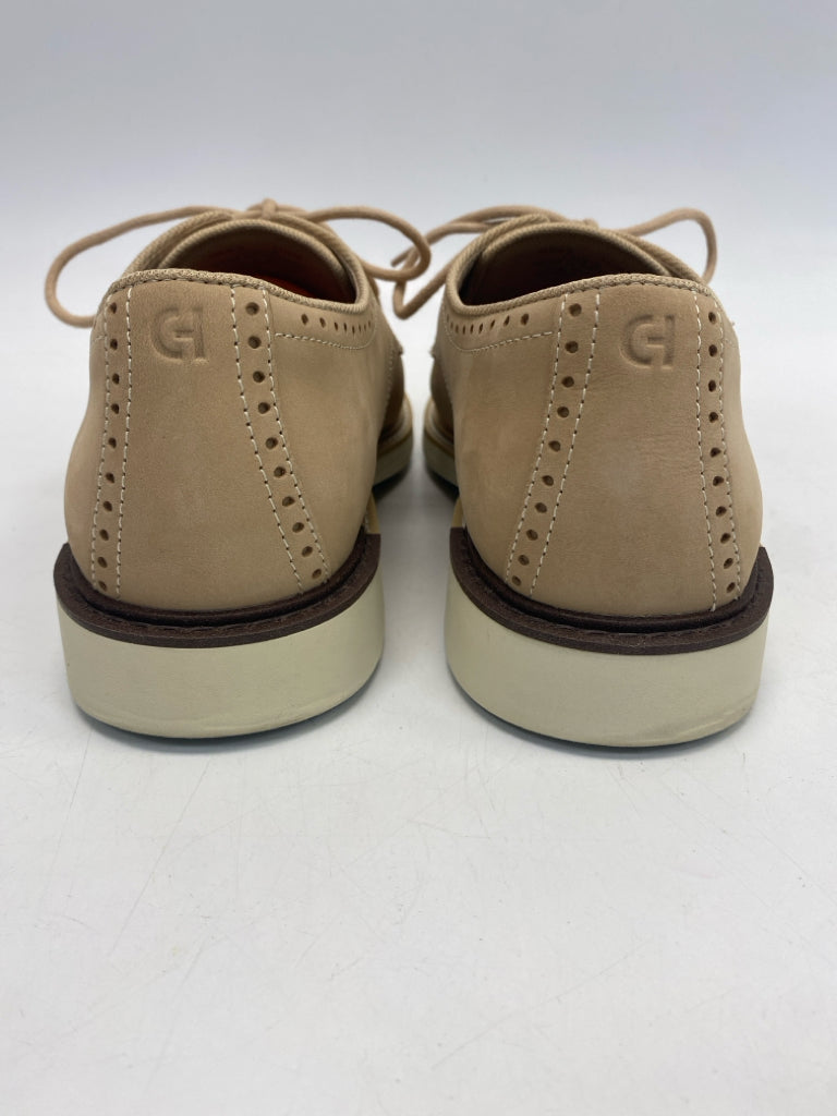 Cole Haan Size 11.5 Cream Lace-Up Men&