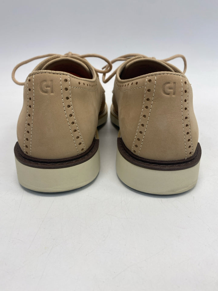 Cole Haan Size 11.5 Cream Lace-Up Men&