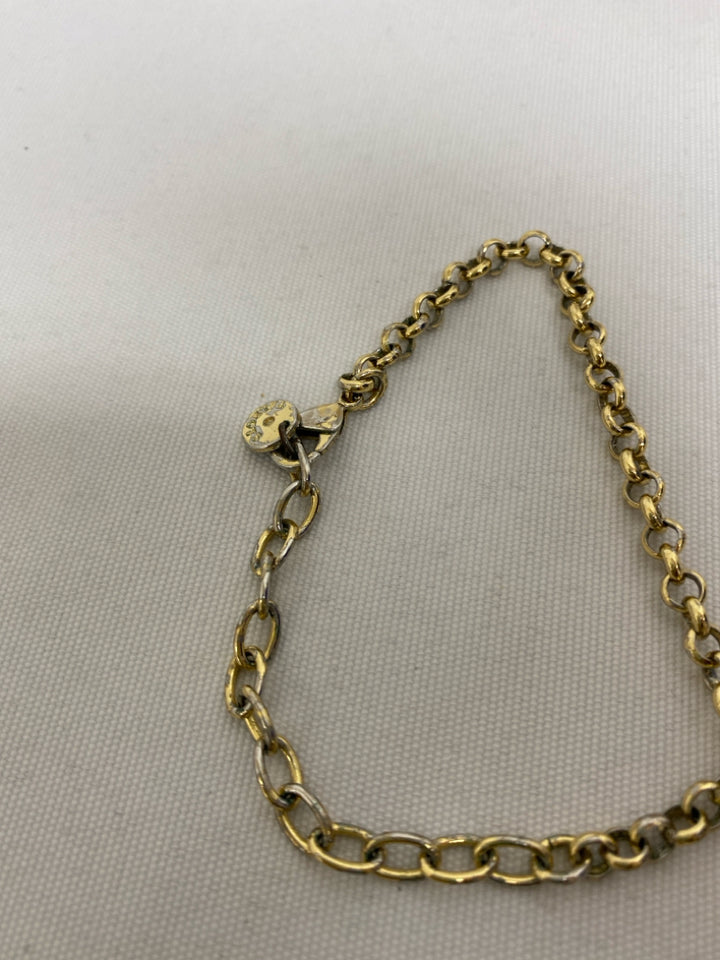 Talbots Gold Color Red Shapes Necklace