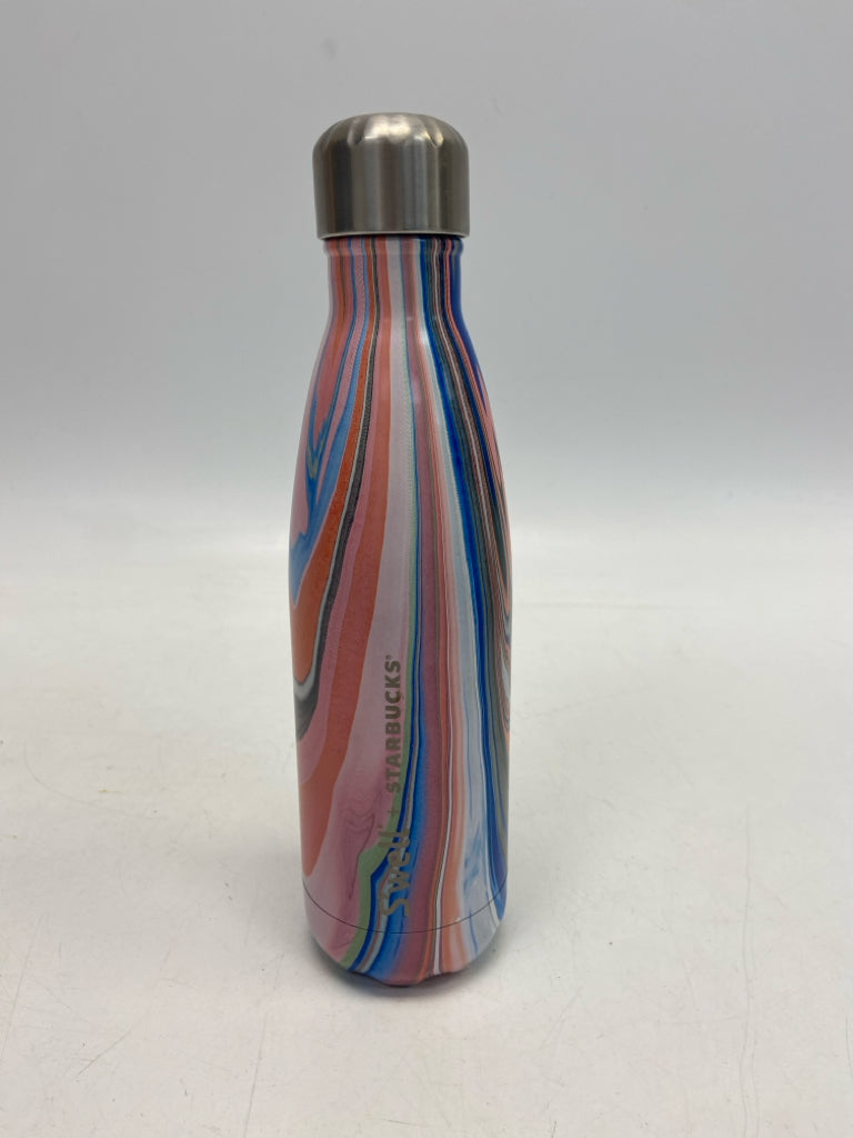 NWT Swell Blue/White Pink/Multi Abstract Metal Tumbler