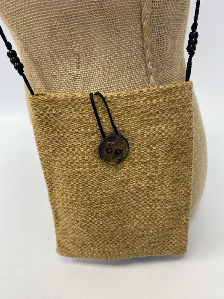 Brown Black Fabric Crossbody