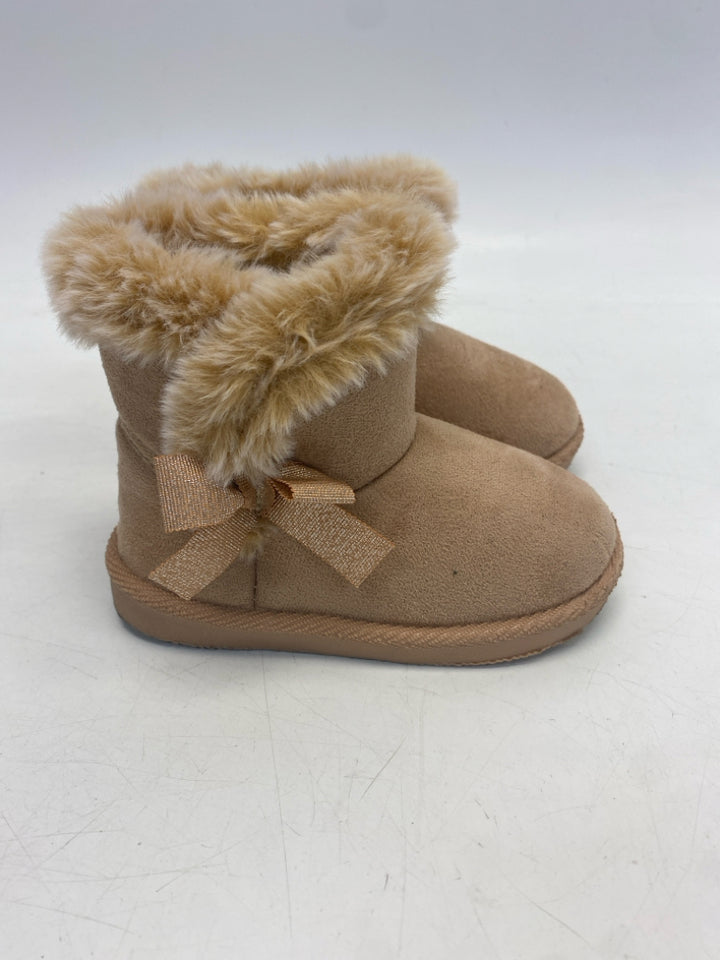 First Steps SIZE 8 Tan Bows Girl&