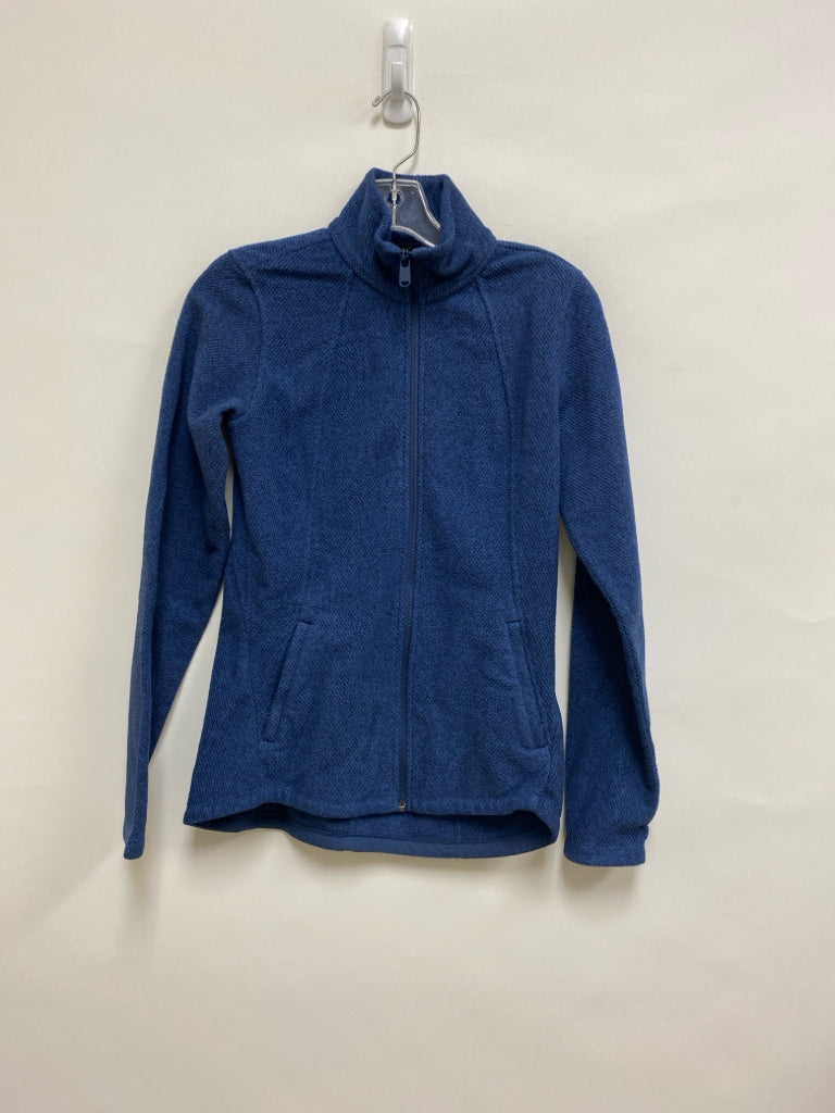 Athleta Size XXS Dark Blue Texture Zip Down Athletic Jacket