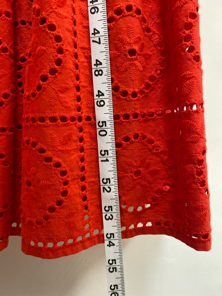Ann Taylor Size XS Red Sleeveless Eyelet Ladies Dress