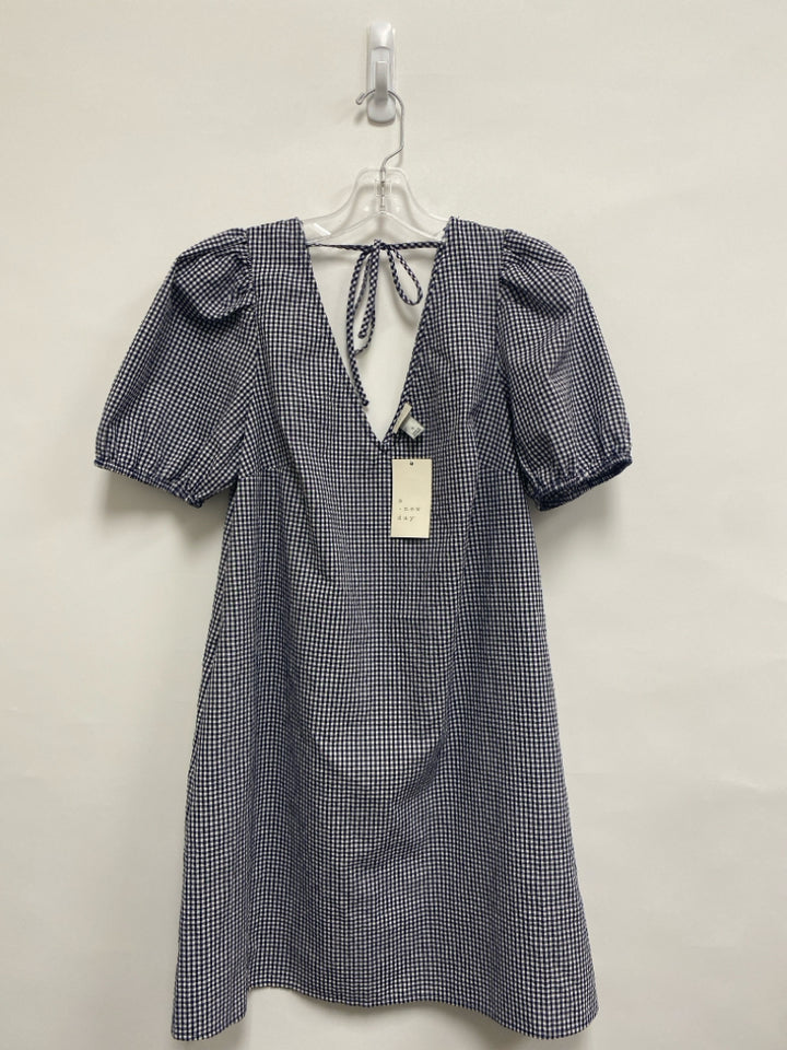 NWT a new day Size S Black Navy Checkered Ladies Dress