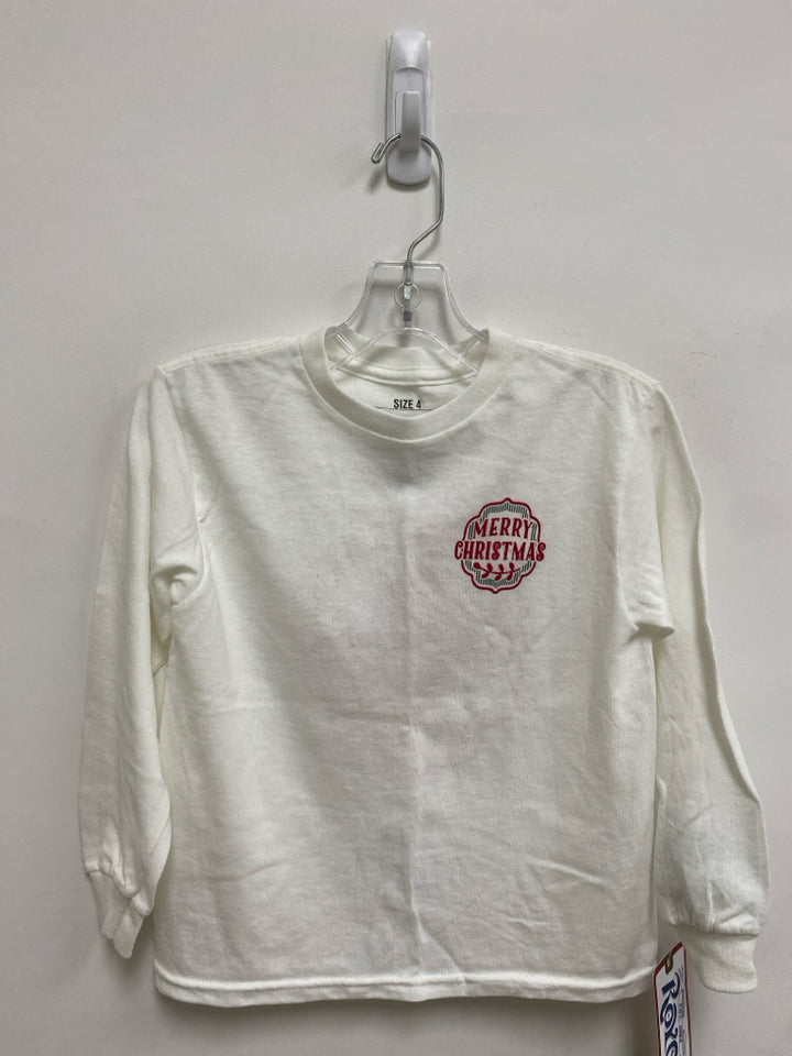 NWT SIZE 4 White Red/Silver Christmas Boy&