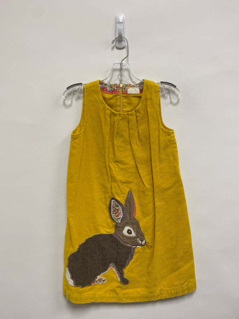 Mini Boden SIZE 7/8 Yellow Brown/Green Rabbit Corduroy Girl&