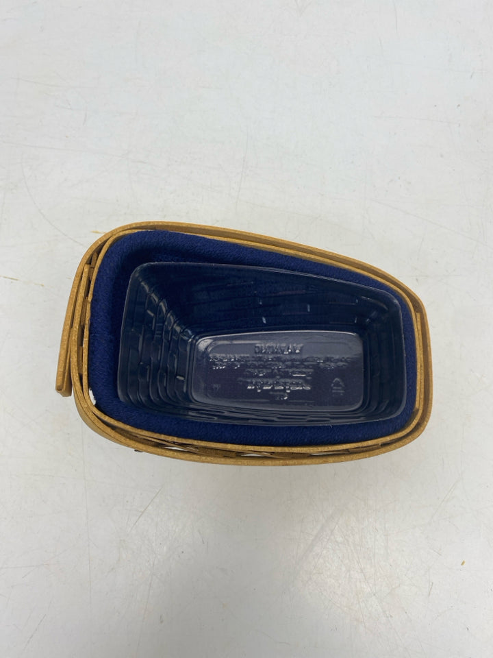 Longaberger Brown Dark Blue Basket