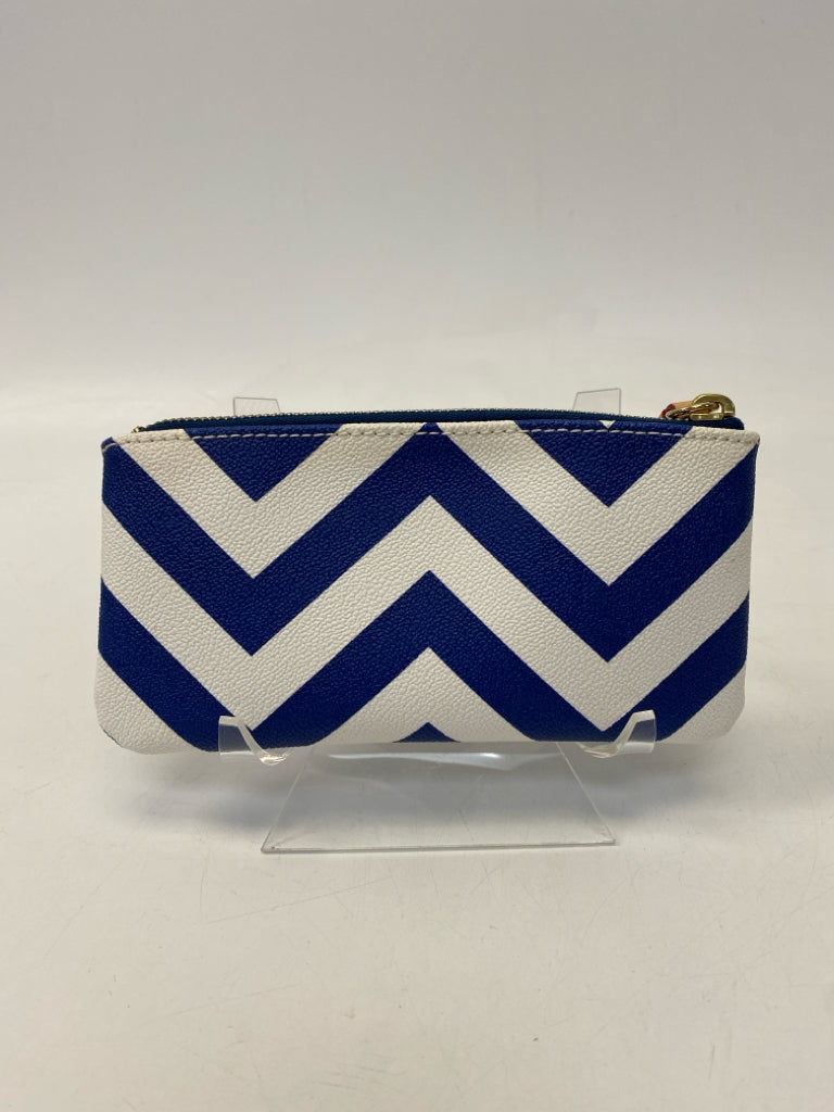 Dooney &amp; Bourke White Dark Blue Chevron Misc. Accessory