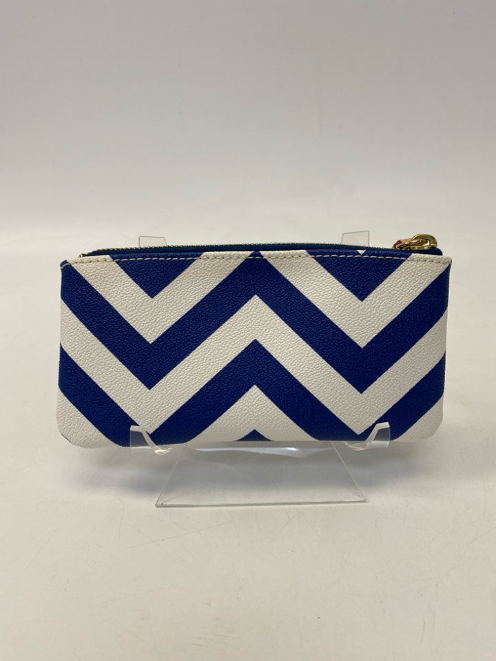 Dooney &amp; Bourke White Dark Blue Chevron Misc. Accessory