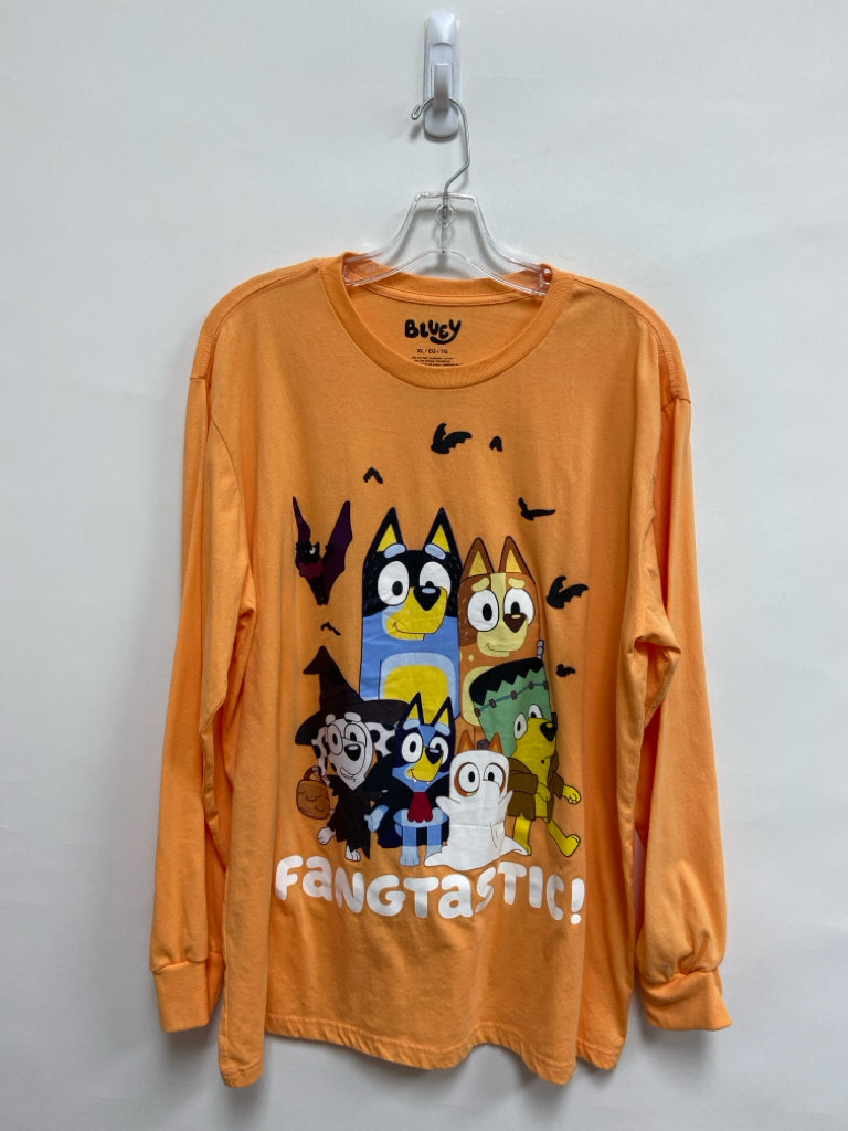 Bluey Size XL Orange Multi Color Halloween Ladies Top