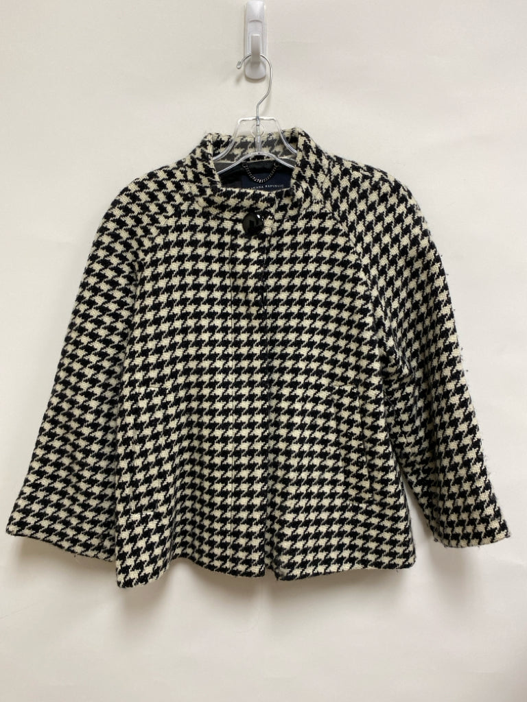 Banana Republic Size S Cream Black Houndstooth Ladies Jacket