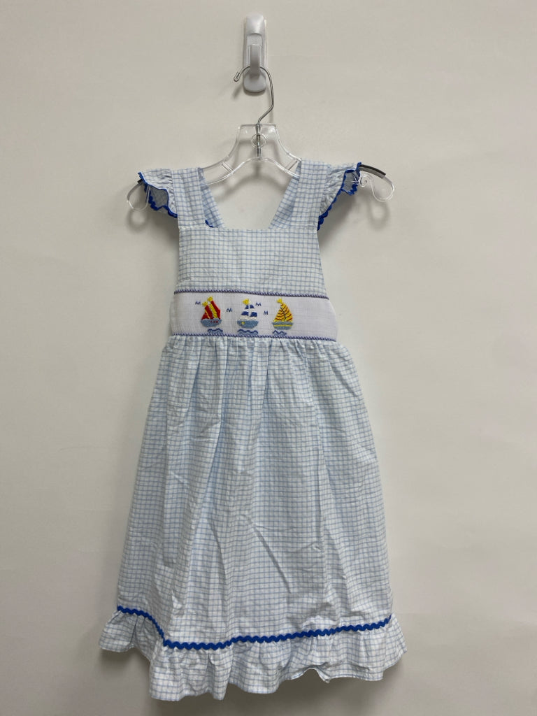 Classic Whimsy SIZE 5 Blue White/Yellow Boats Sleeveless Girl&