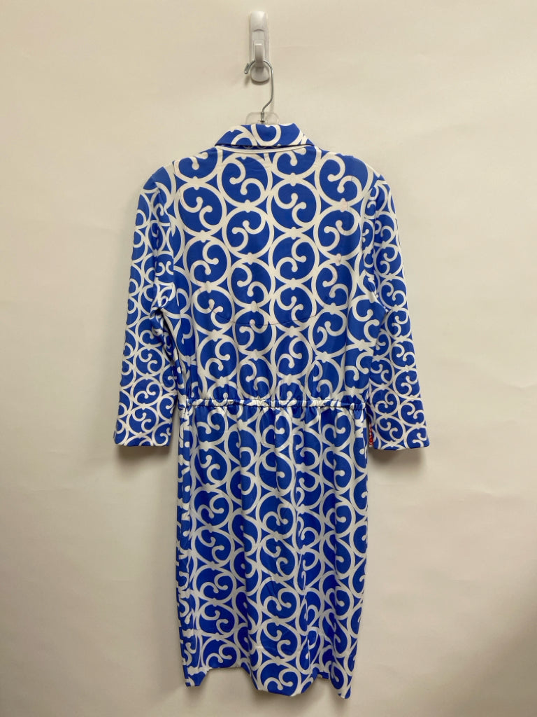 Gretchen Scott Size M Blue White Vine Ladies Dress
