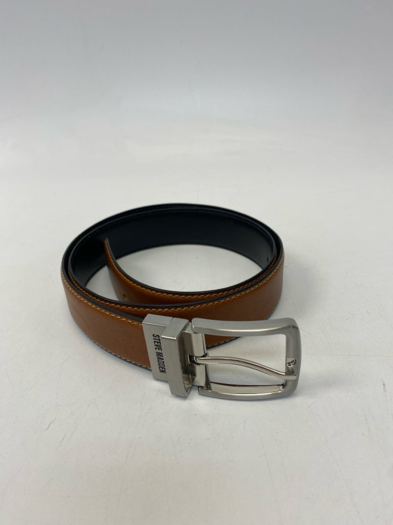 Steve Madden Size 34 Brown/Black Silver Buckle Men&