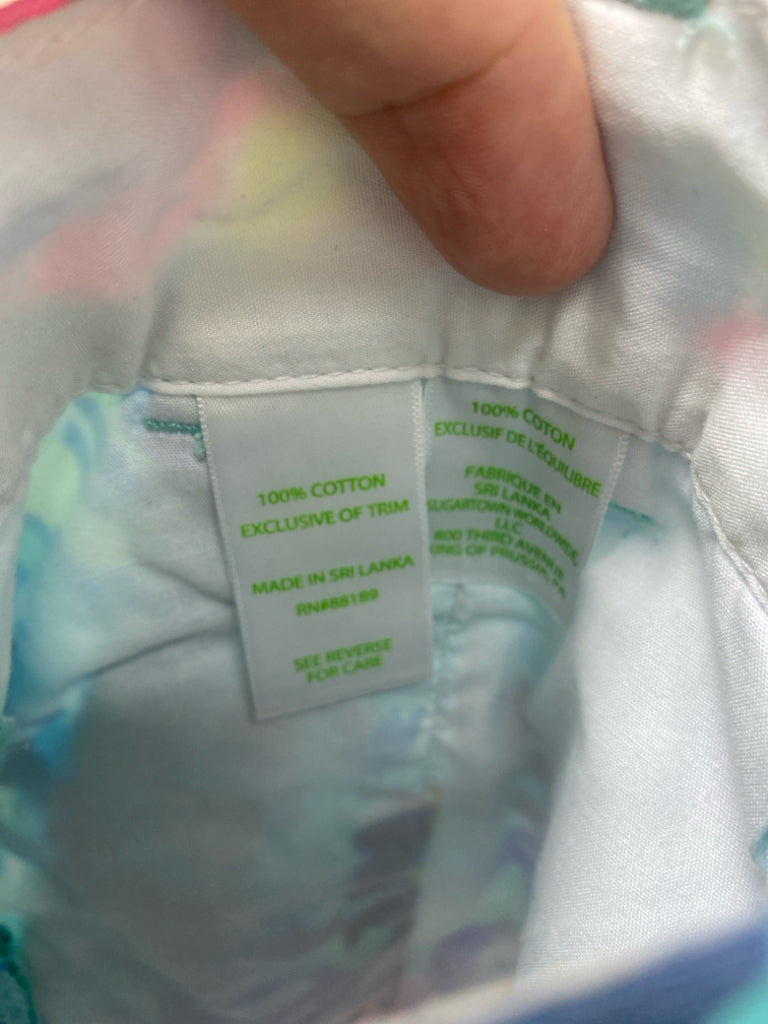 LILLY PULITZER Size 2 Navy/Blue Pink/Green Boats Ladies Shorts