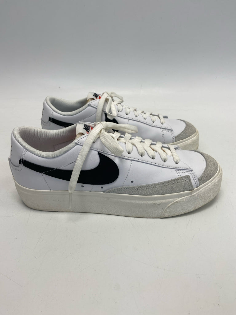Nike  Size 9.5 White Black Lace-up Sneakers
