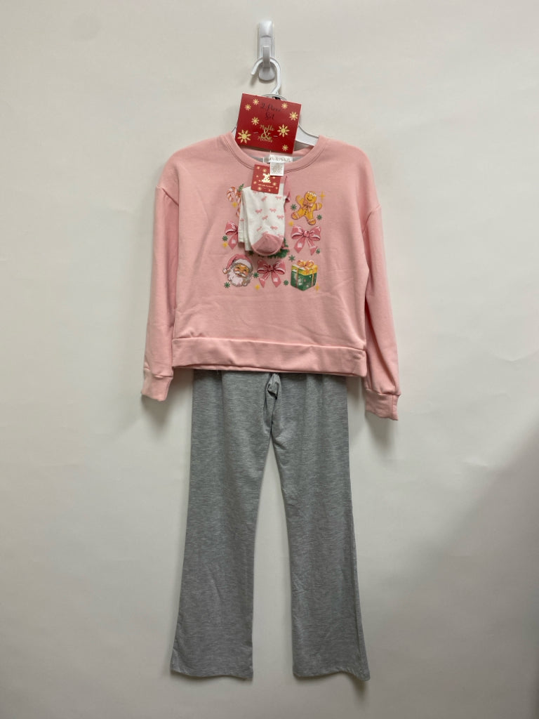 NWT SIZE 7/8 Pink Gray Christmas Girl&
