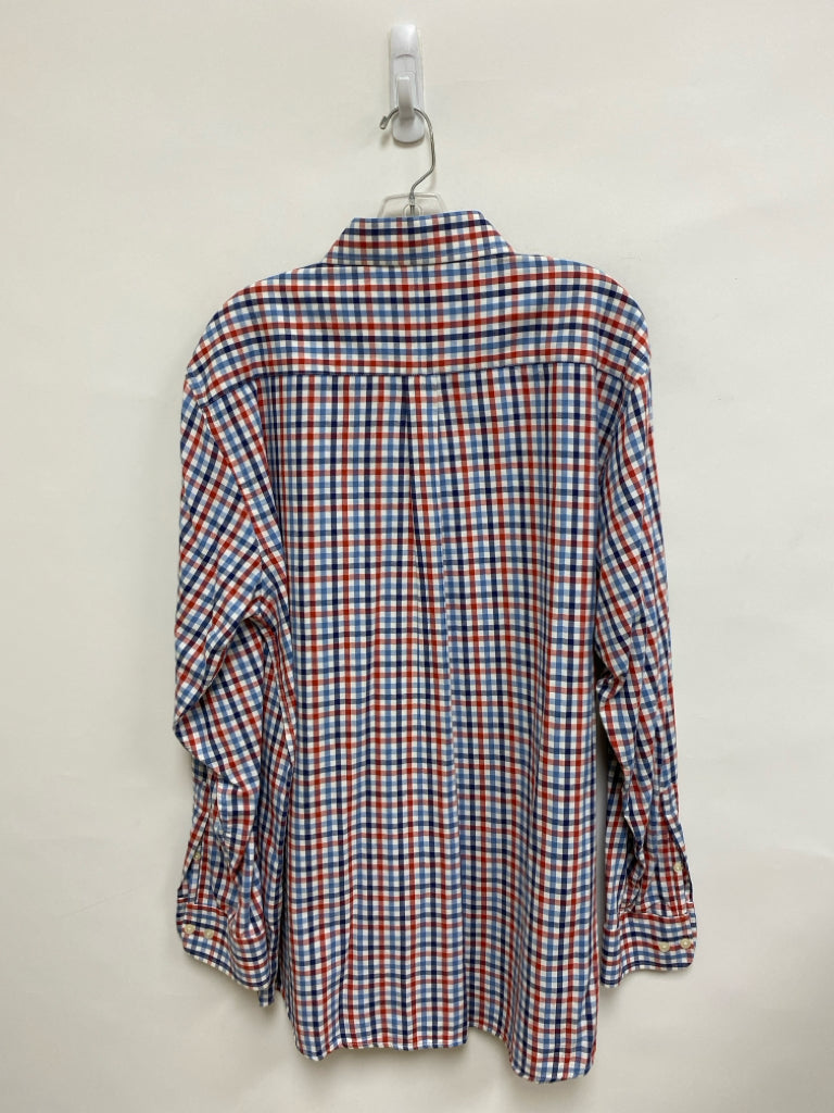 Alan Paine Size XL White Blue/Red Checkered Men&