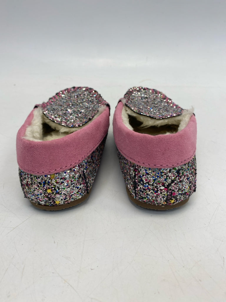 Lands End SIZE 11 Pink Silver Glitter Girl&