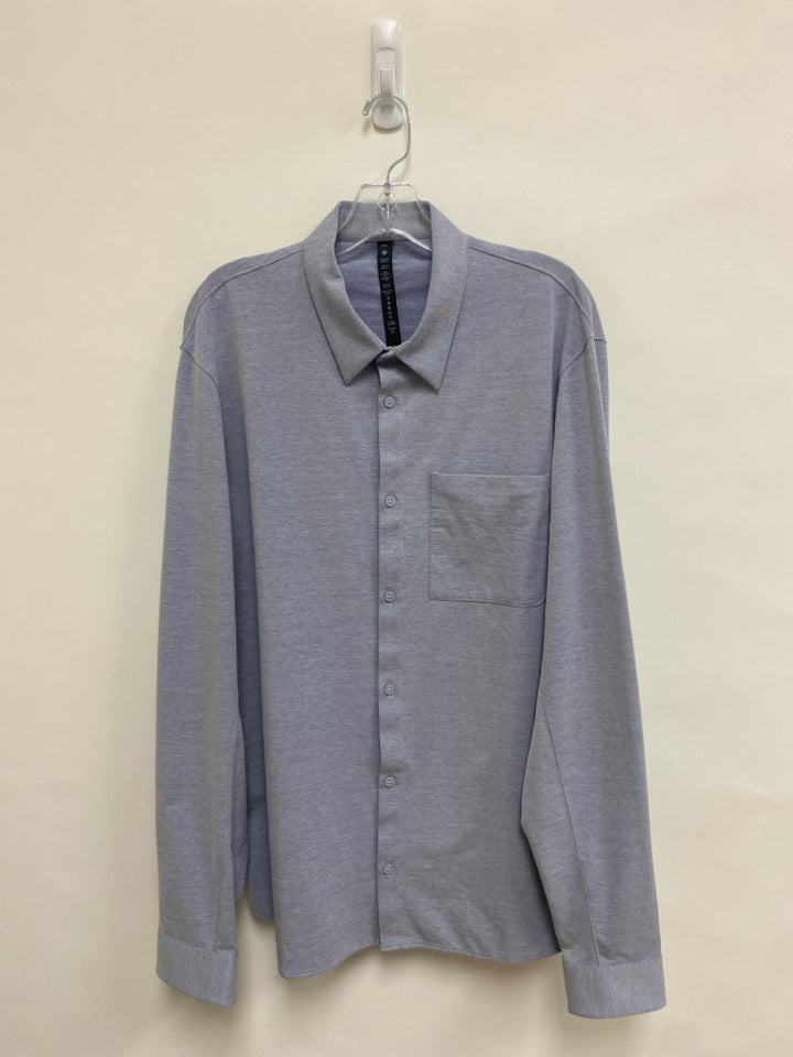 Lululemon Size XXL Dusty Blue Button Up Men&