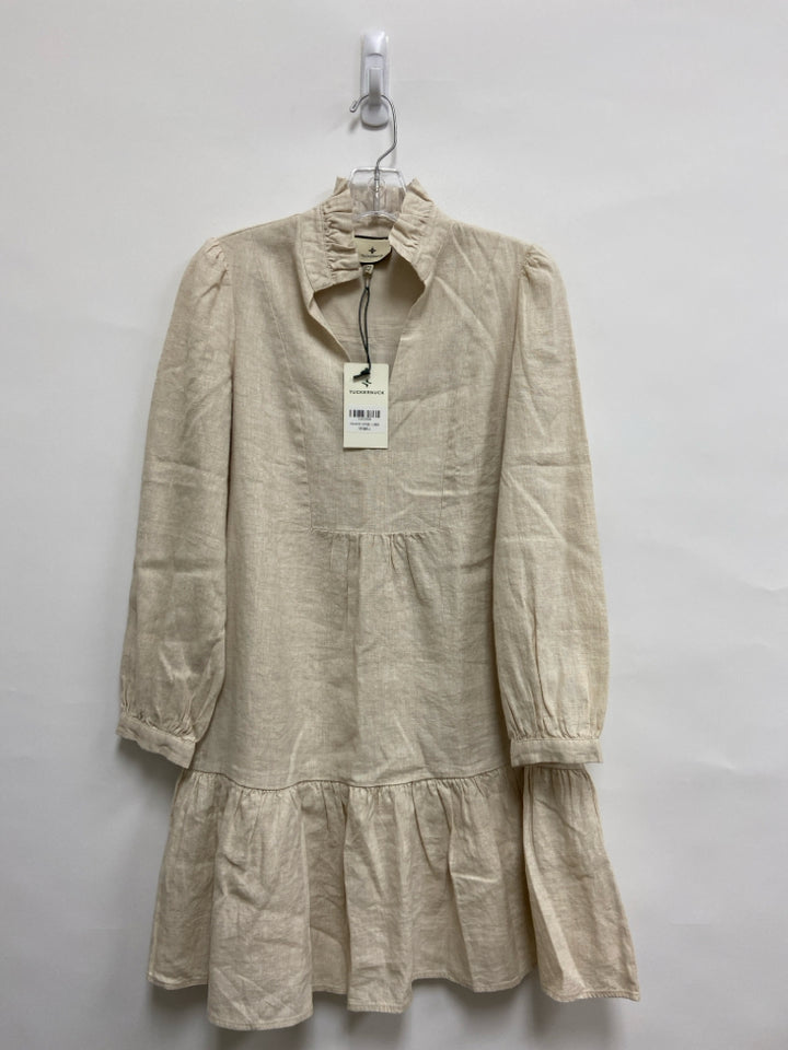 NWT TUCKERNUCK Size XXS Beige Linen Ladies Dress