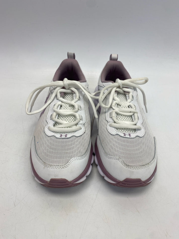 Under Armour  Size 9.5 White Lavender Lace-up Sneakers