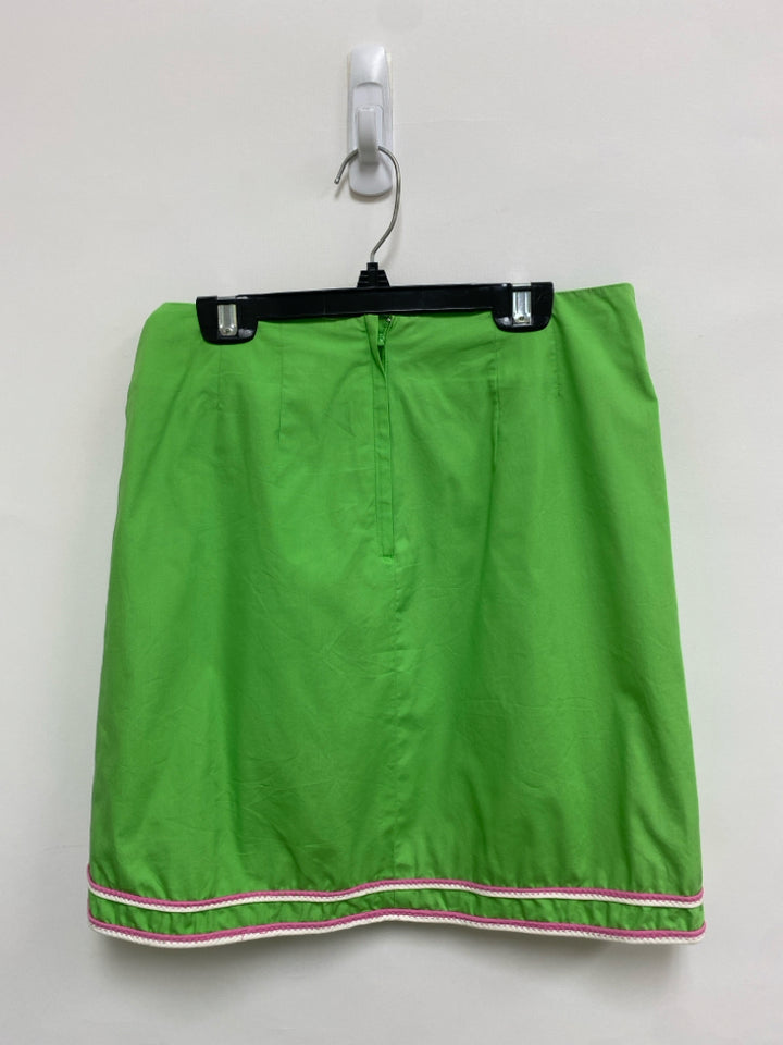 LILLY PULITZER Size 0 Green Pink Trimmed Ladies Skirt