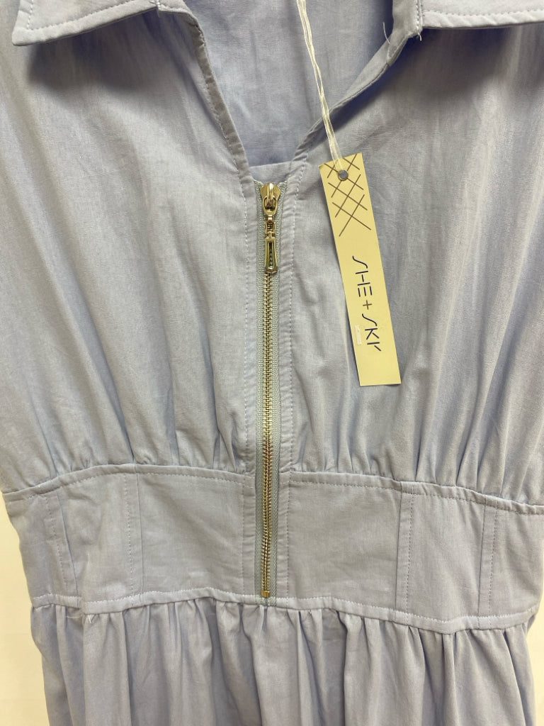 NWT She + Sky Size S Pale Blue Cotton Ladies Dress