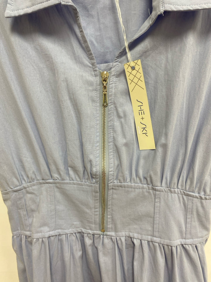 NWT She + Sky Size S Pale Blue Cotton Ladies Dress