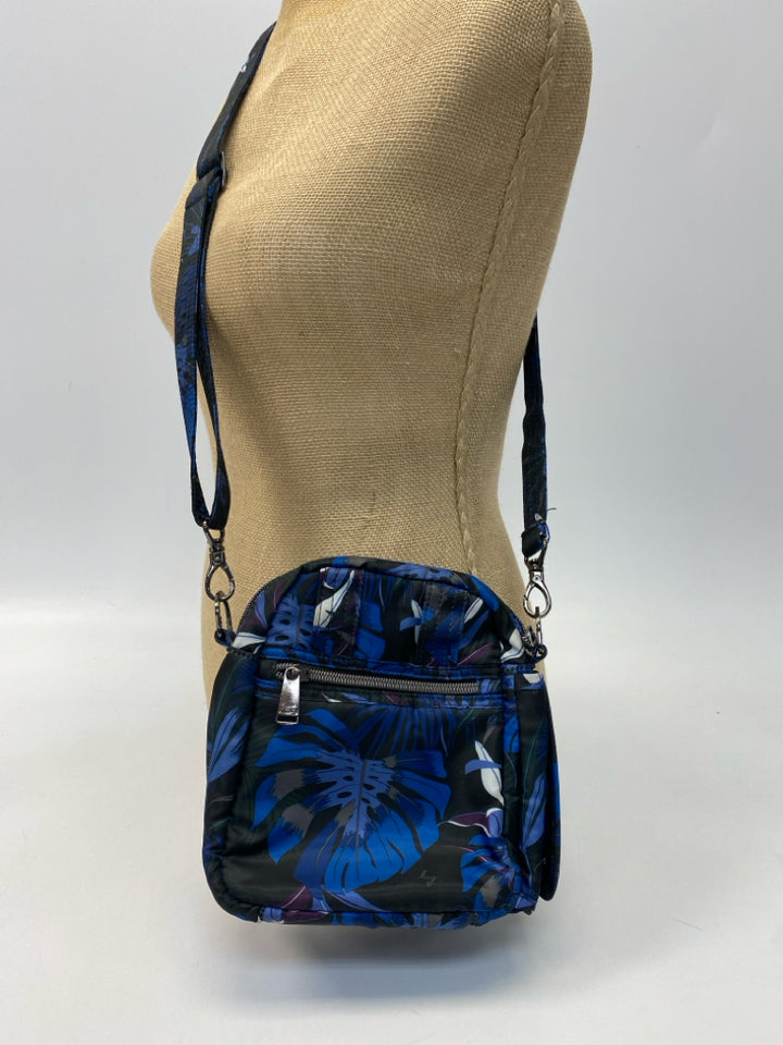 Lug Black Blue Nylon Crossbody