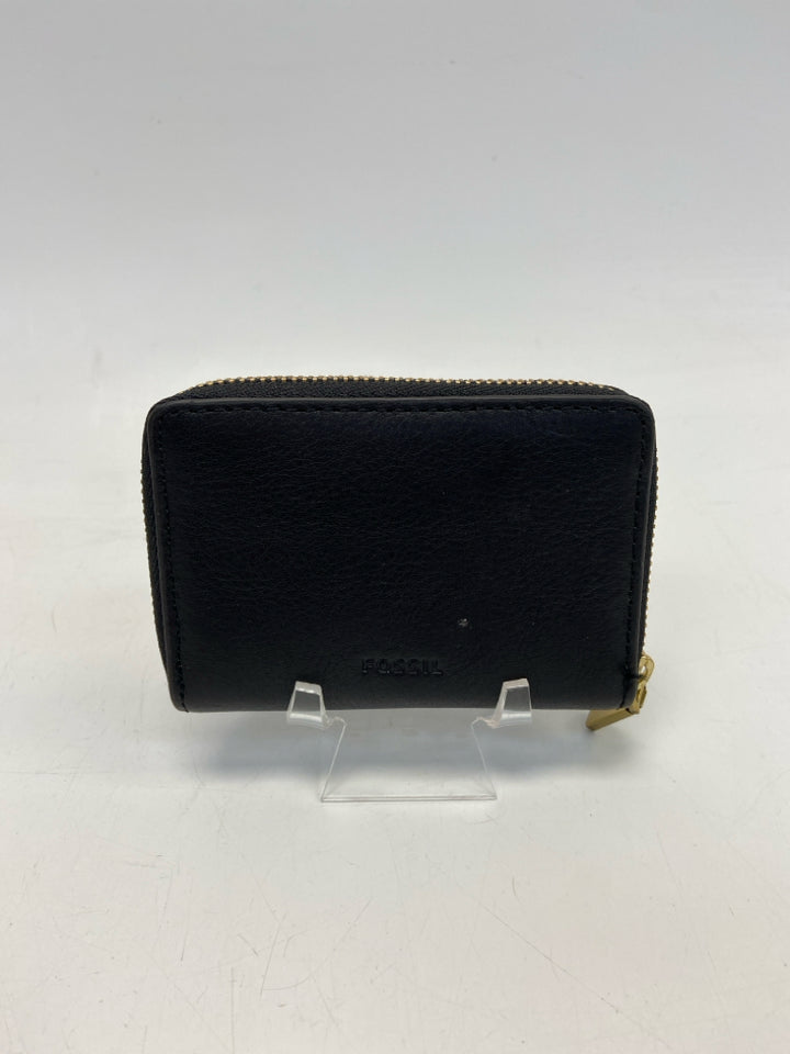 Fossil Black Multi-Color Beaded Leather Wallet