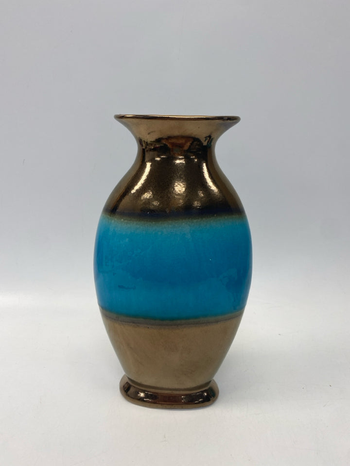 Copper Turquoise Vase