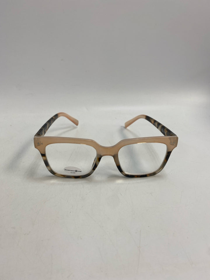 Max Studio Blush Brown/Cream Reading Glasses