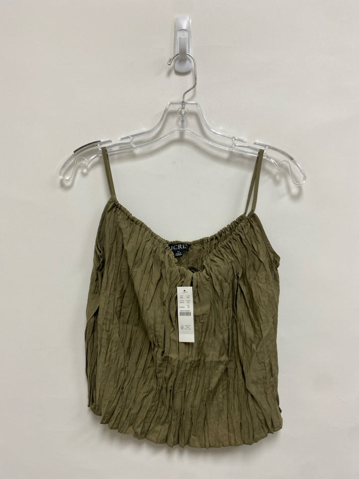NWT J Crew Size XS Olive Green Sleeveless Ladies Top
