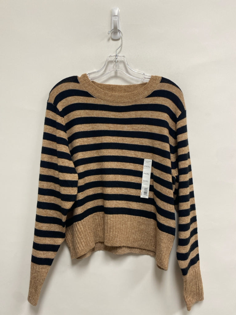 Sonoma Size XXLP Brown Black Striped Plus Size Sweater
