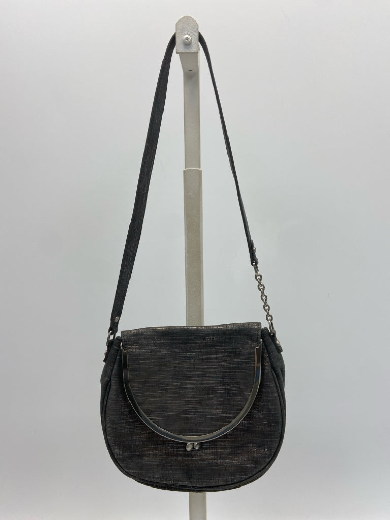 Hobo Dark Gray Copper/Silver Metallic Handbag