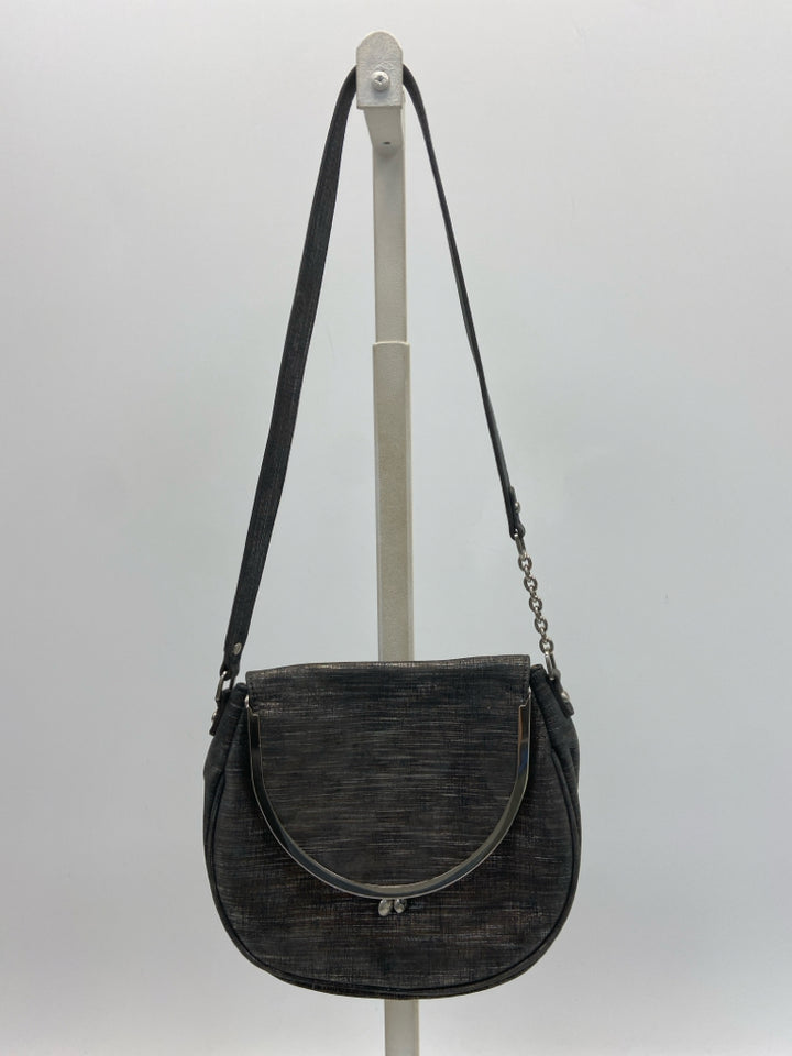 Hobo Dark Gray Copper/Silver Metallic Handbag