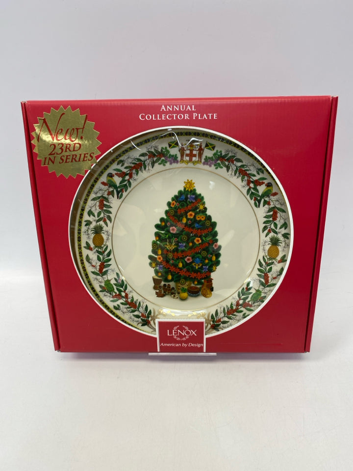 Lenox Cream Green/Multi Christmas Decorative Plate