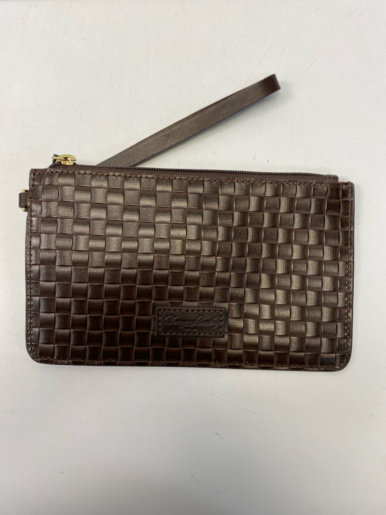 Dooney &amp; Bourke Dark Brown Woven Leather Handbag