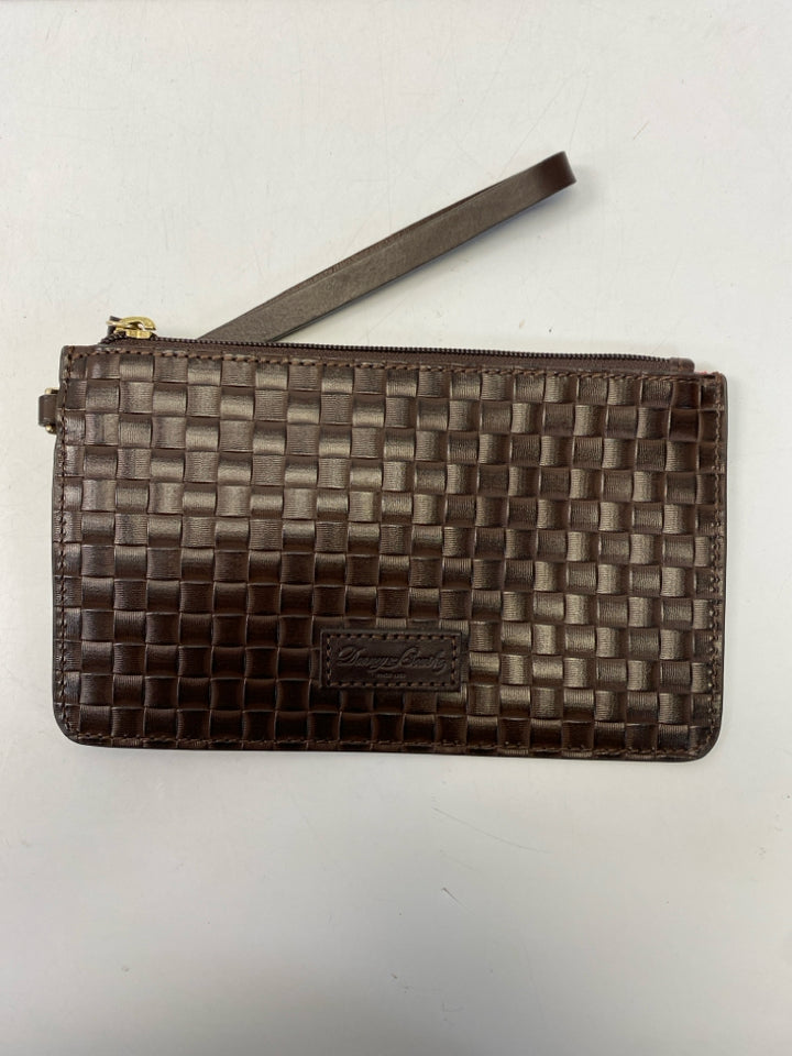 Dooney &amp; Bourke Dark Brown Woven Leather Handbag
