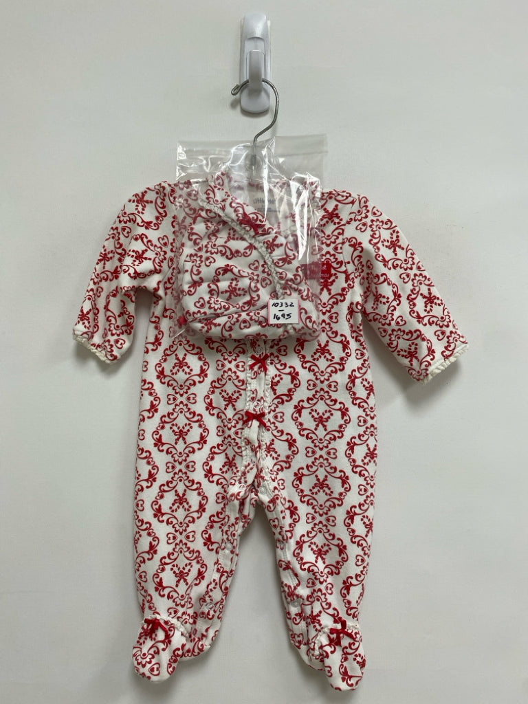 Little Me SIZE 3M White Red Print Girl&